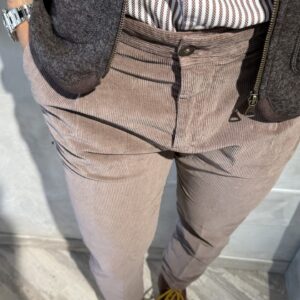 Pantalone velluto  variante vinaccio