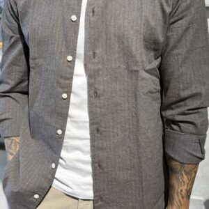 Camicia cotone flanellato Tortora