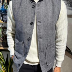 Gilet spigatino black /white