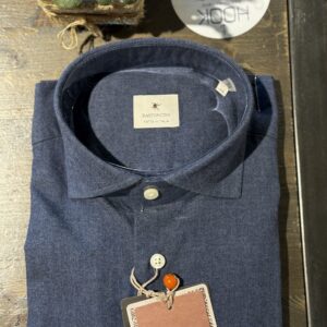 Camicia cotone flanellato blu