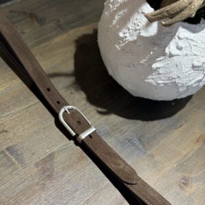 Cinta in suede Moro fibbia satinata archetto