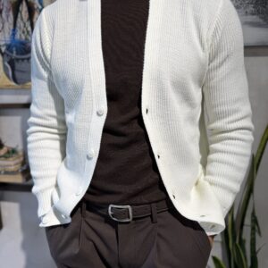 Cardigan costa inglese -off white