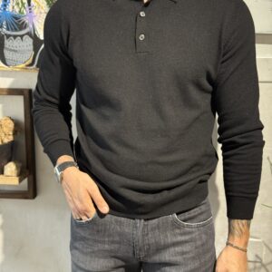 Polo in lana - Black