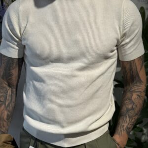 Maglia filo costa inglese bianca