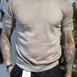 Maglia in filo finezza 18 fango