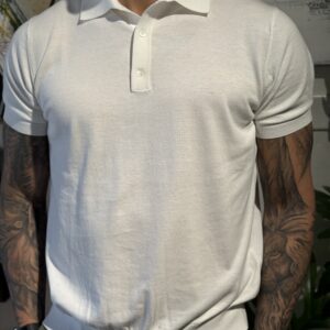 Polo in filo cotone fresh White
